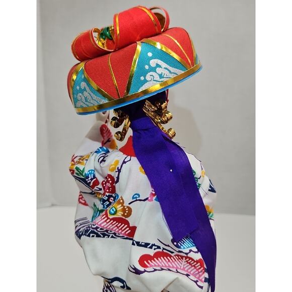 Vintage Japanese Ryukyu Geisha Doll 14" Traditional Female Figure in Kimono - Picture 9 of 16